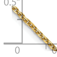 Load image into Gallery viewer, 14k 1.45mm Solid Diamond Cut Cable Chain
