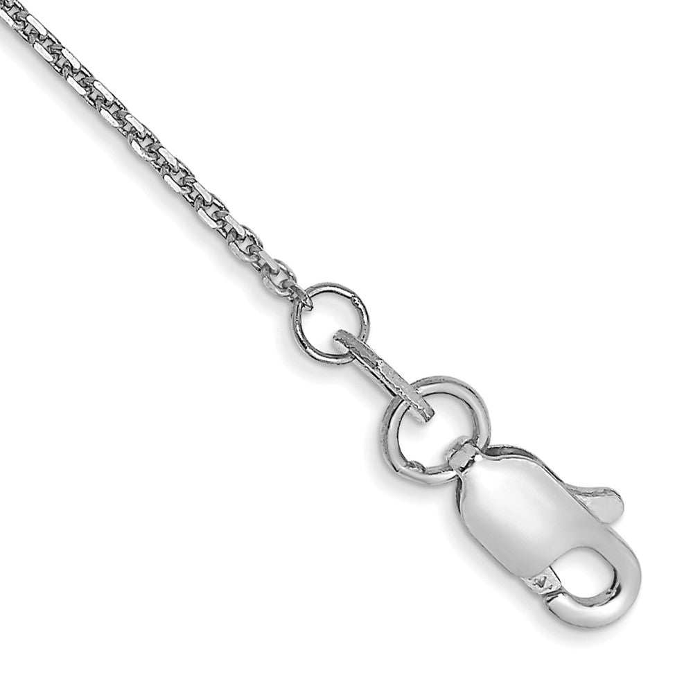 14k WG .95mm D/C Cable Chain Anklet