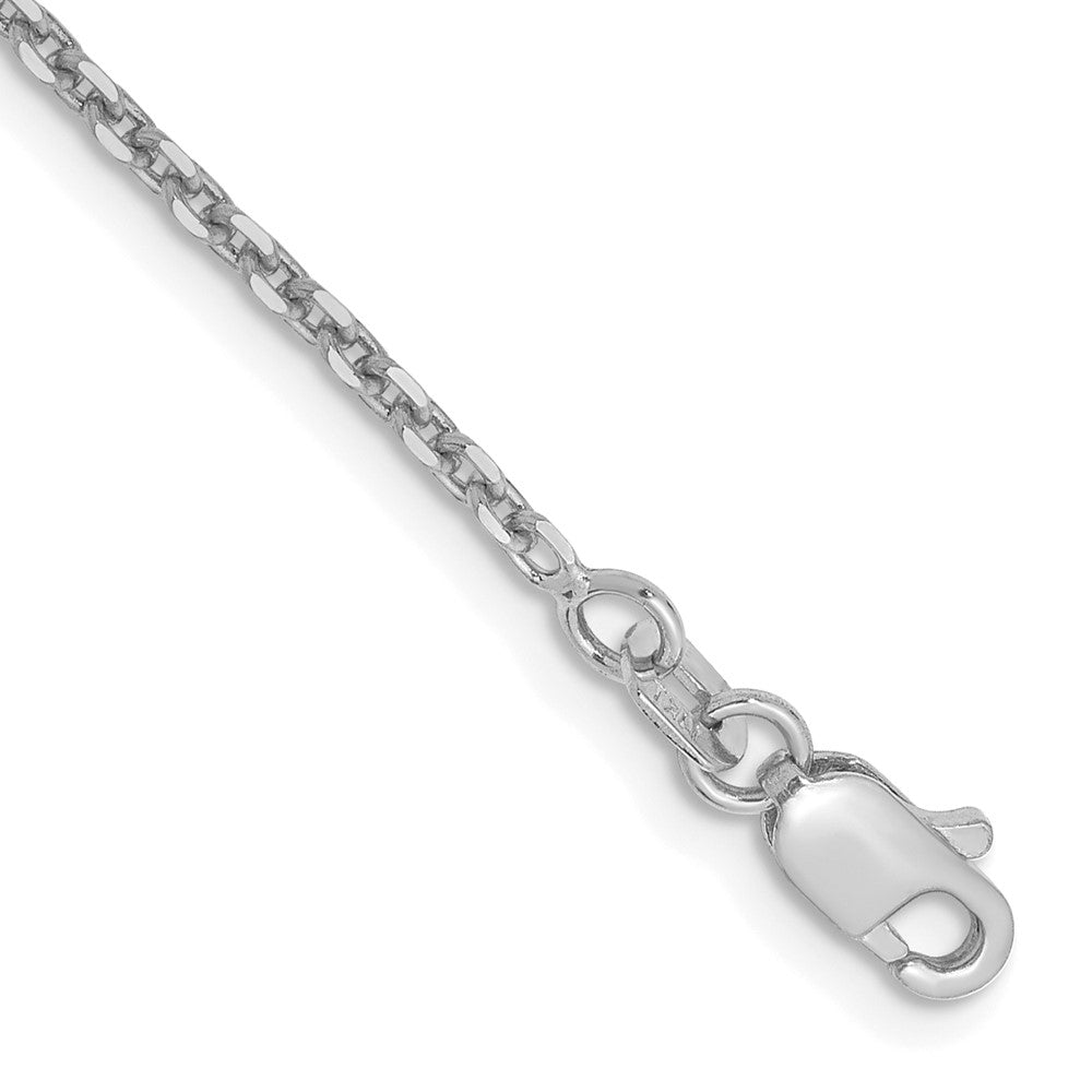 14k WG 1.65mm D/C Cable Chain Anklet