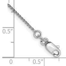 Load image into Gallery viewer, 14k WG 1.05mm Spiga Diamond-cut Pendant Chain Anklet
