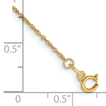 Load image into Gallery viewer, 14k 1mm Singapore Chain Anklet
