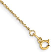 Load image into Gallery viewer, 14k 1mm Singapore Chain Anklet
