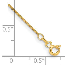 Load image into Gallery viewer, 14k .7mm Box with Spring Ring Clasp Chain Anklet

