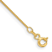 Load image into Gallery viewer, 14k .7mm Box with Spring Ring Clasp Chain Anklet
