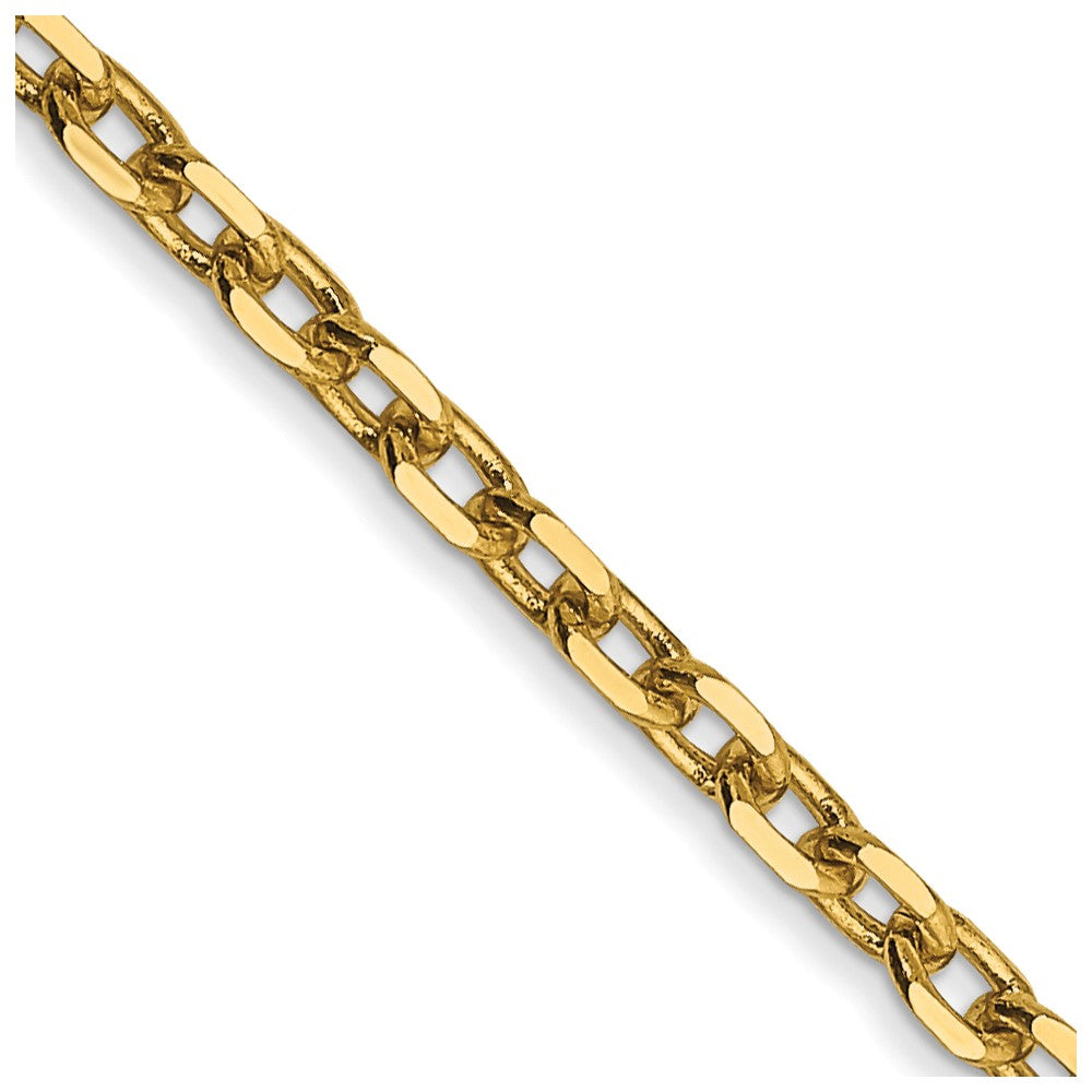 14k 2.2mm D/C Round Open Link Cable Chain