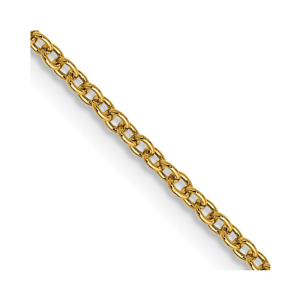 14k 1.4mm Round Open Wide Link Cable Chain