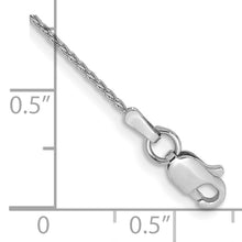Load image into Gallery viewer, 14k WG 1mm Parisian Wheat Chain Anklet
