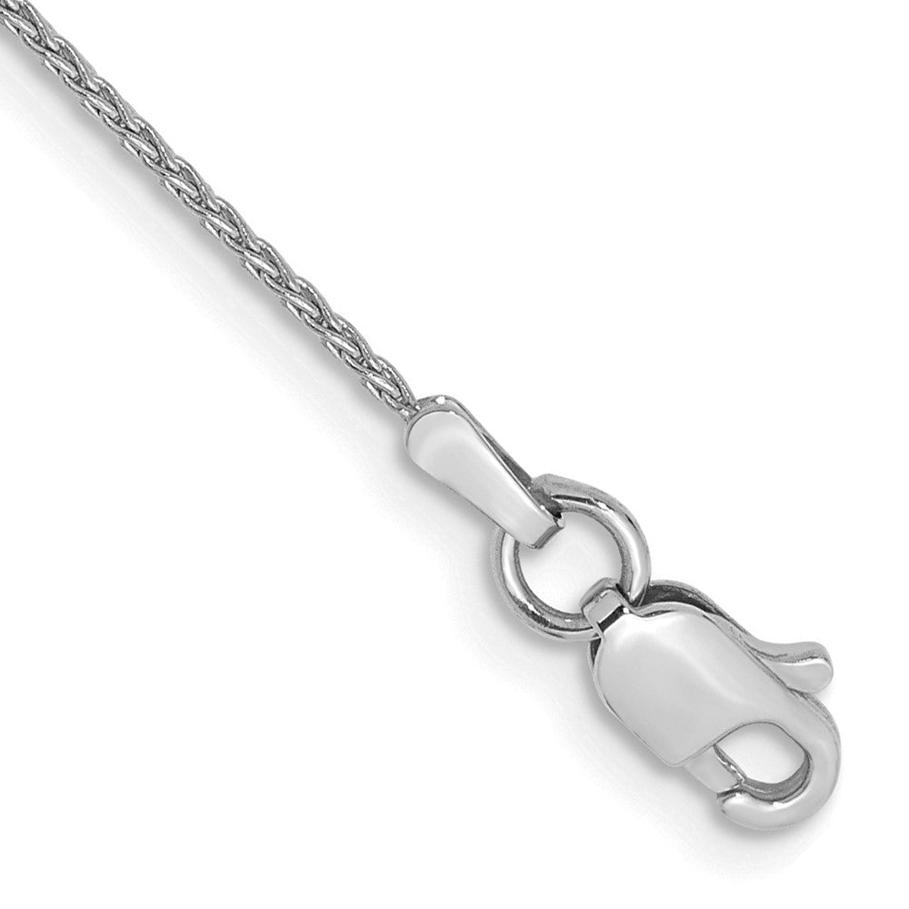 14k WG 1mm Parisian Wheat Chain Anklet