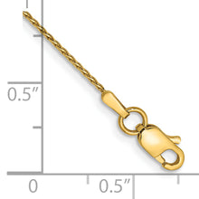 Load image into Gallery viewer, 14k .8mm Parisian Diamond-cut Wheat Chain Anklet
