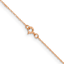 Load image into Gallery viewer, 14k Rose Gold .5mm Baby Rope Chain

