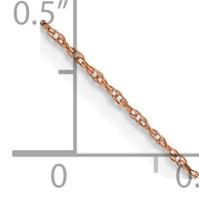 Load image into Gallery viewer, 14k Rose Gold .5mm Baby Rope Chain
