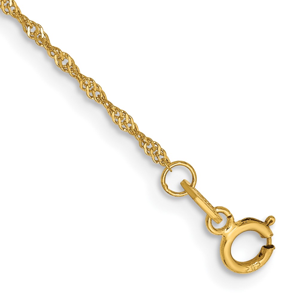 14k 1.10mm Singapore Chain