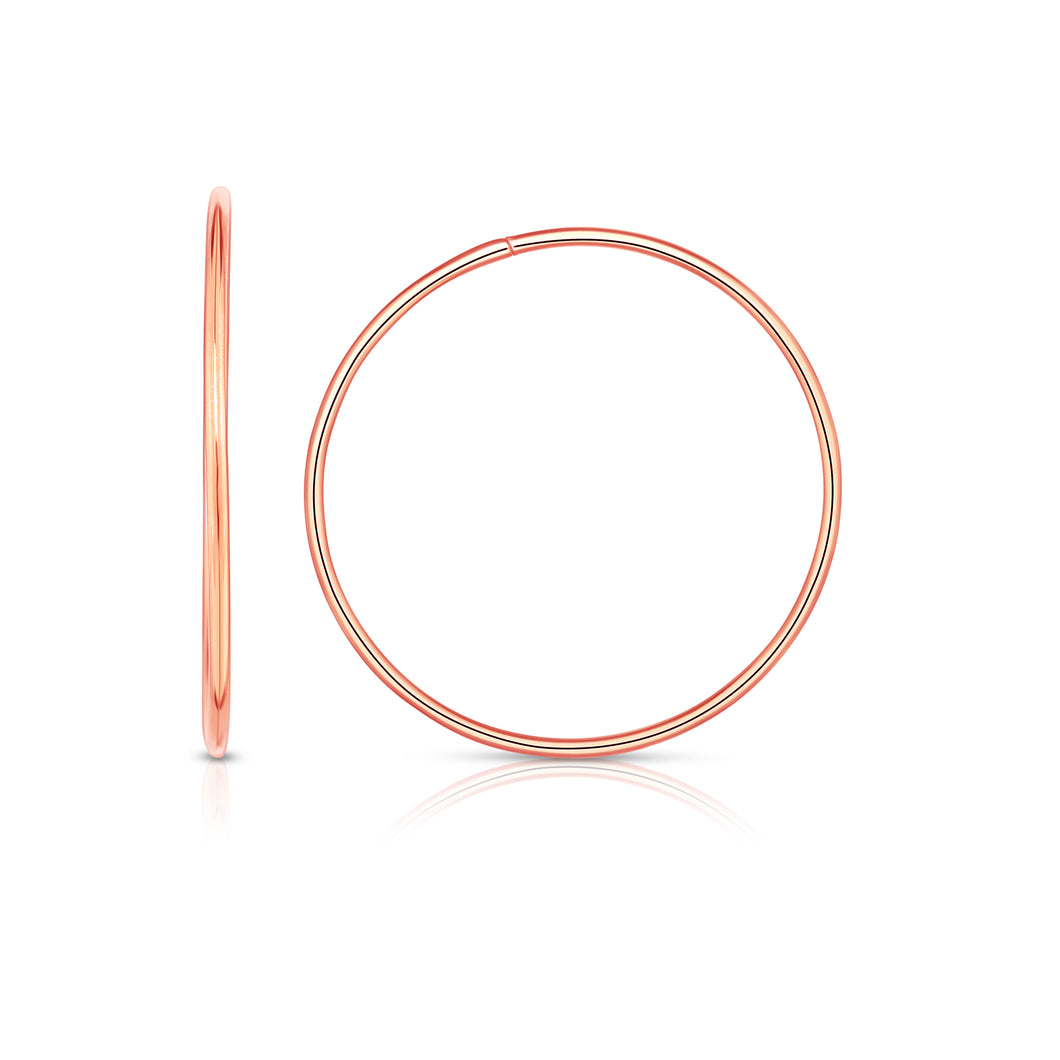 14K Gold Endless Hoop Earring