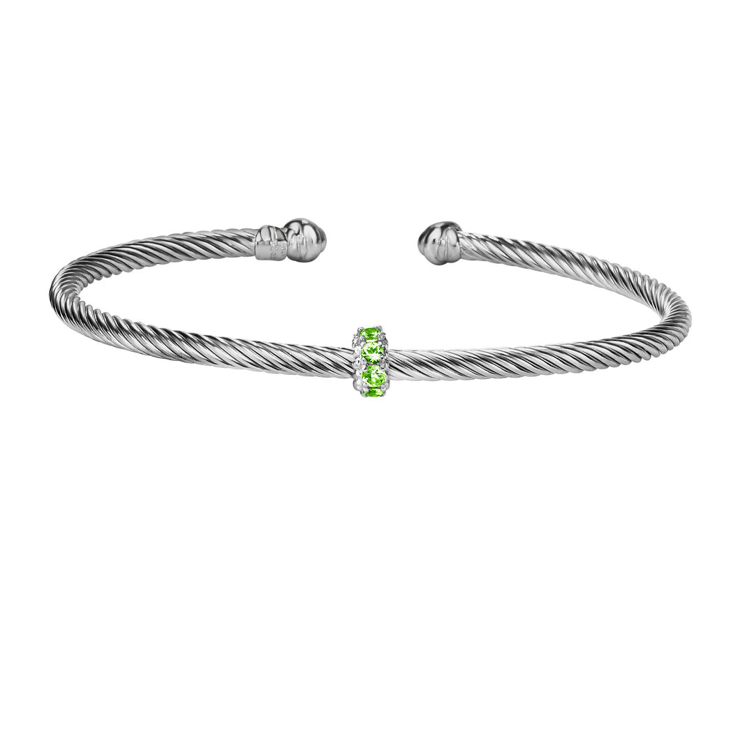 Sterling Silver Italian Cable Bangle