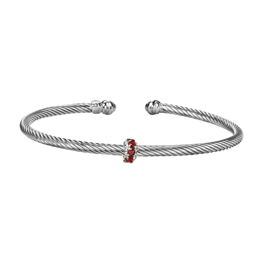 Sterling Silver Italian Cable Bangle