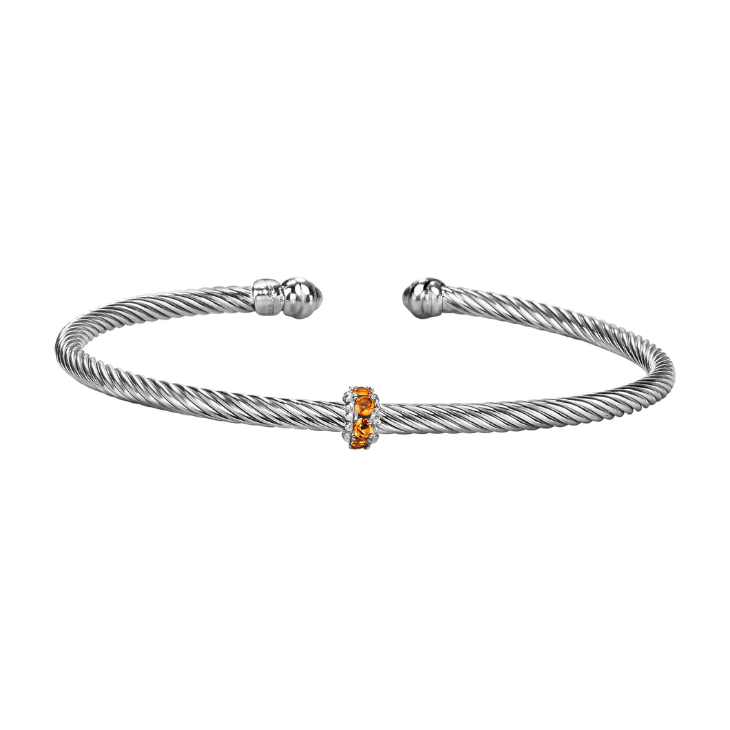 Sterling Silver Italian Cable Bangle