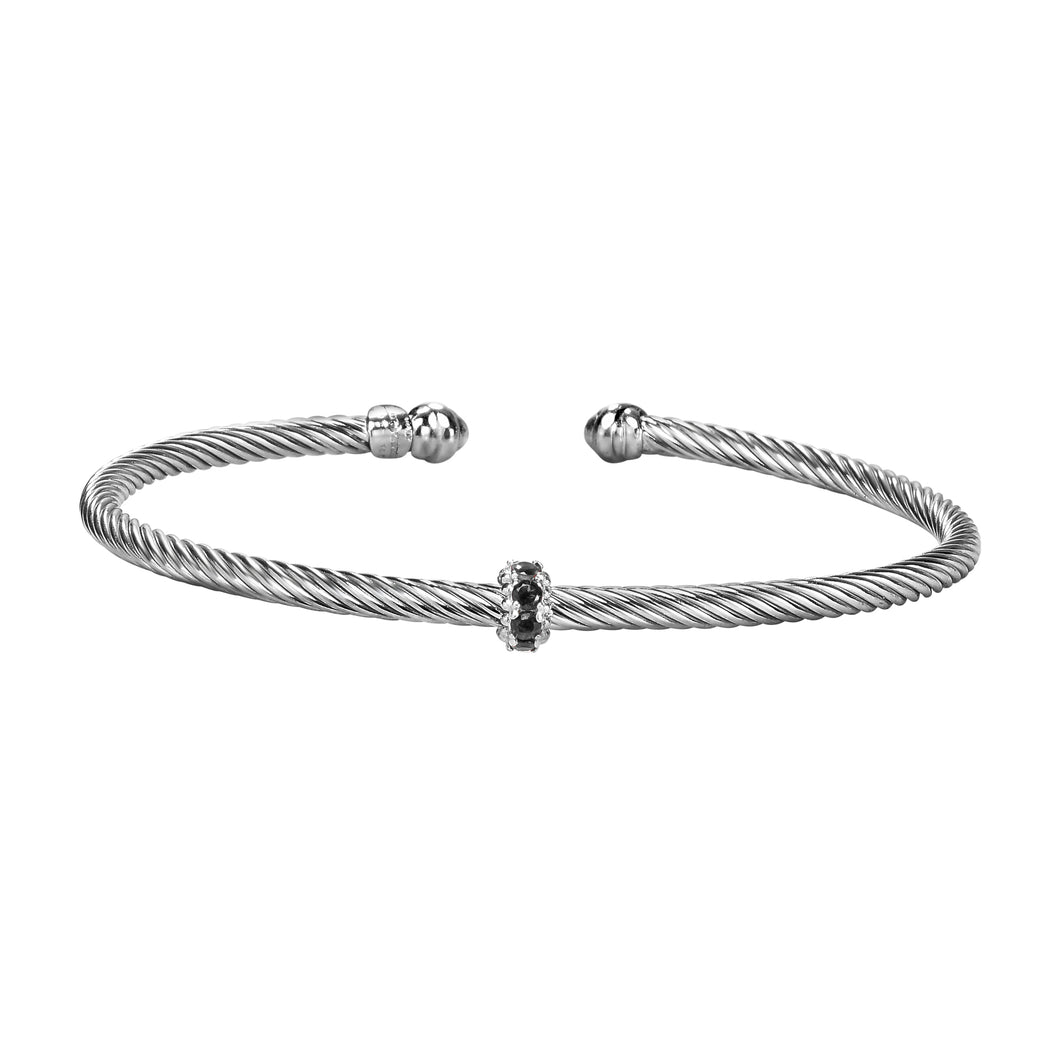 Sterling Silver Italian Cable Bangle