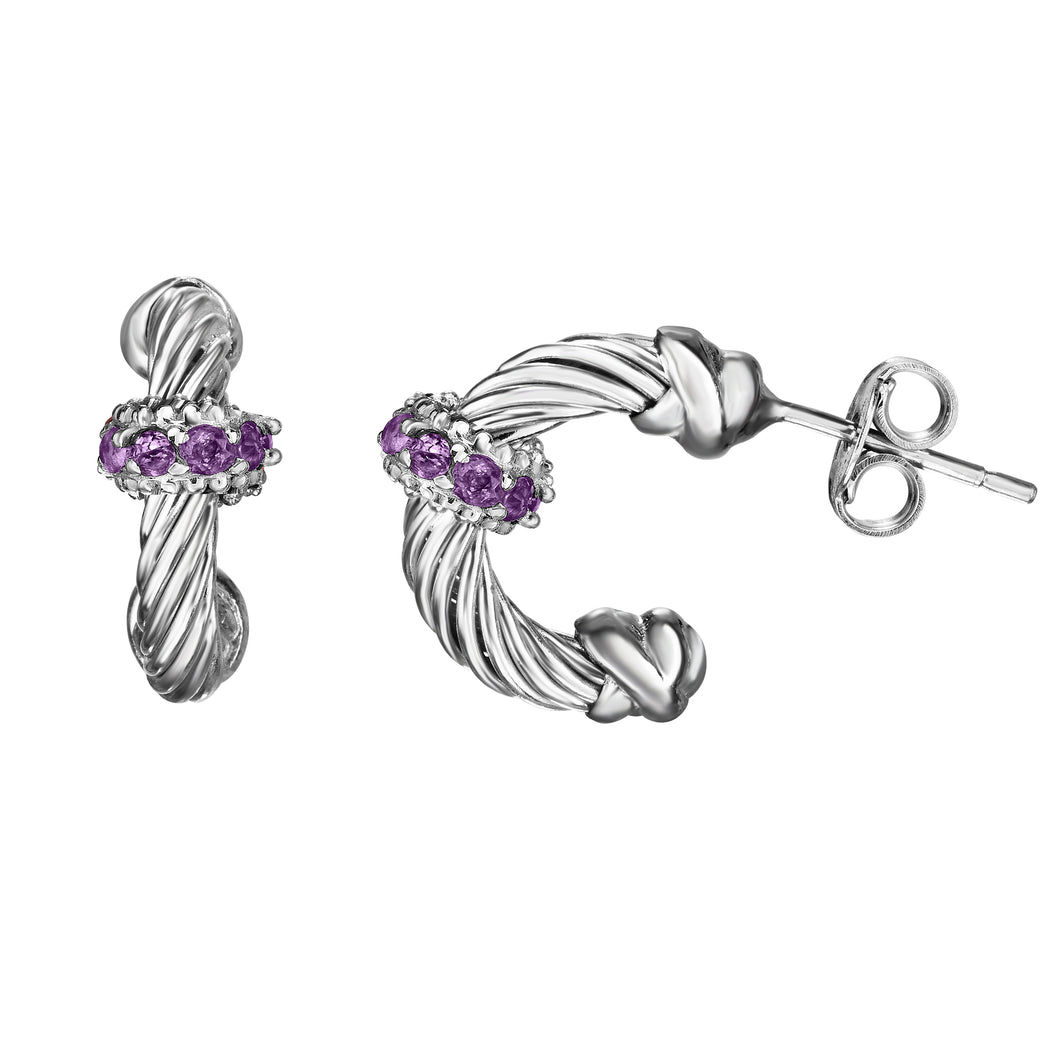 Sterling Silver Italian Cable Earring