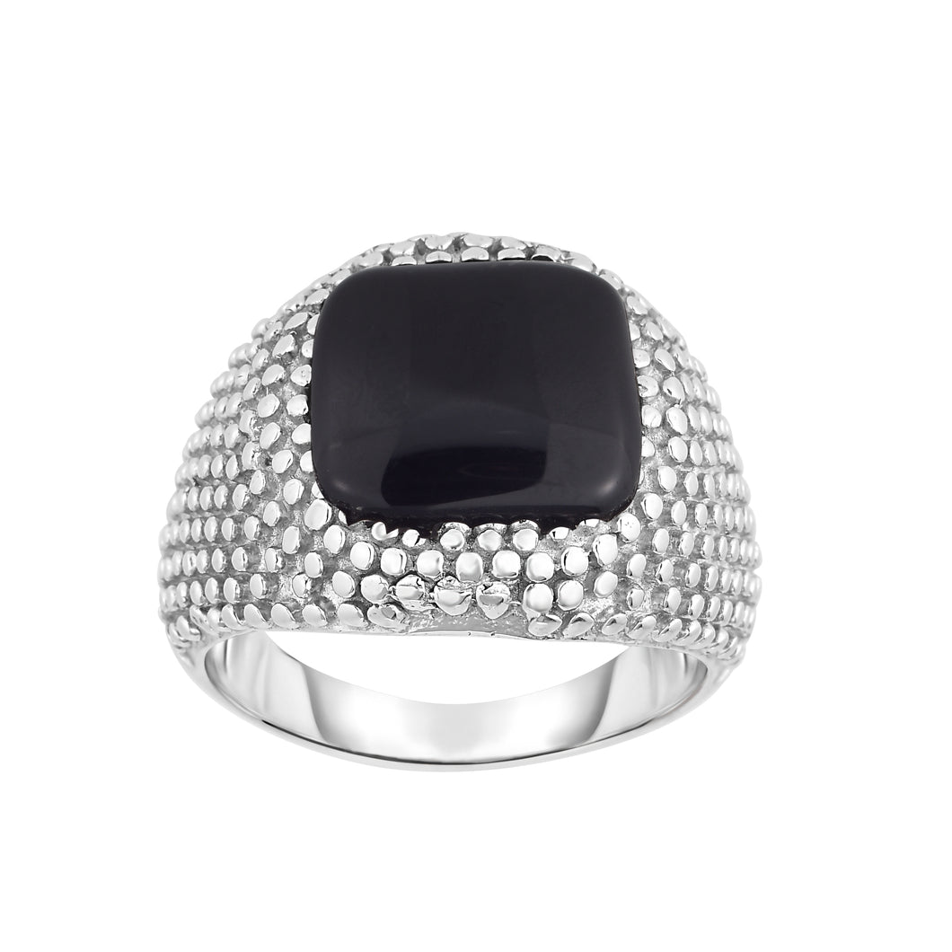 Men's Black Onyx Signet Ring