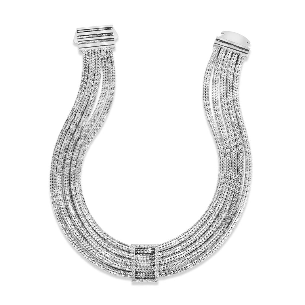 Dutchess Sapphire Woven Collar Necklace