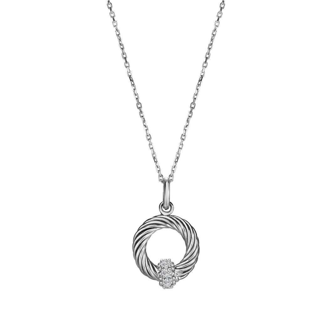 Sterling Silver Italian Cable Necklace
