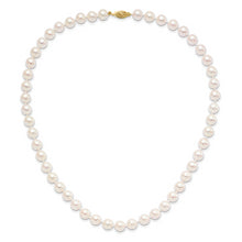 Load image into Gallery viewer, 14k 8-9mm Round White Saltwater Akoya Cultured Pearl Necklace
