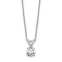 14K White Gold Lab Grown Diamond 1/2ct. Round SI+, H+, Solitaire Necklace