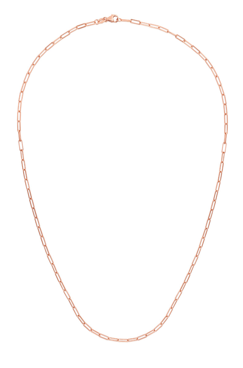 14K Gold 24 2.1mm Paperclip Chain