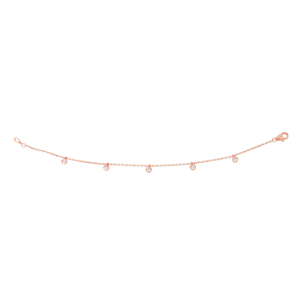 14K Gold .25ct Diamonds by the Yard Bracelet