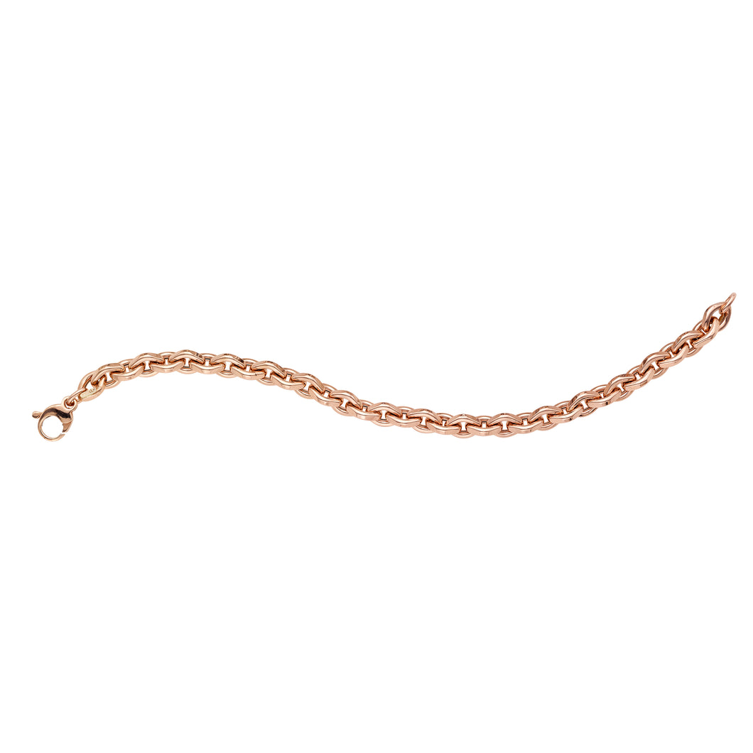 14K Gold Polished Facet Rolo Chain
