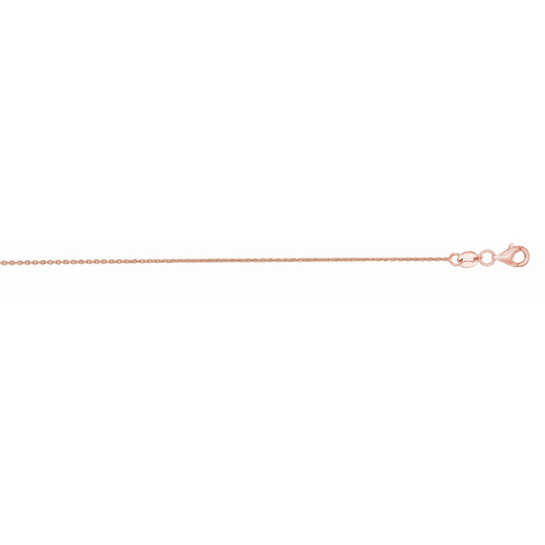 14K Gold .85mm Oval Cable Chain