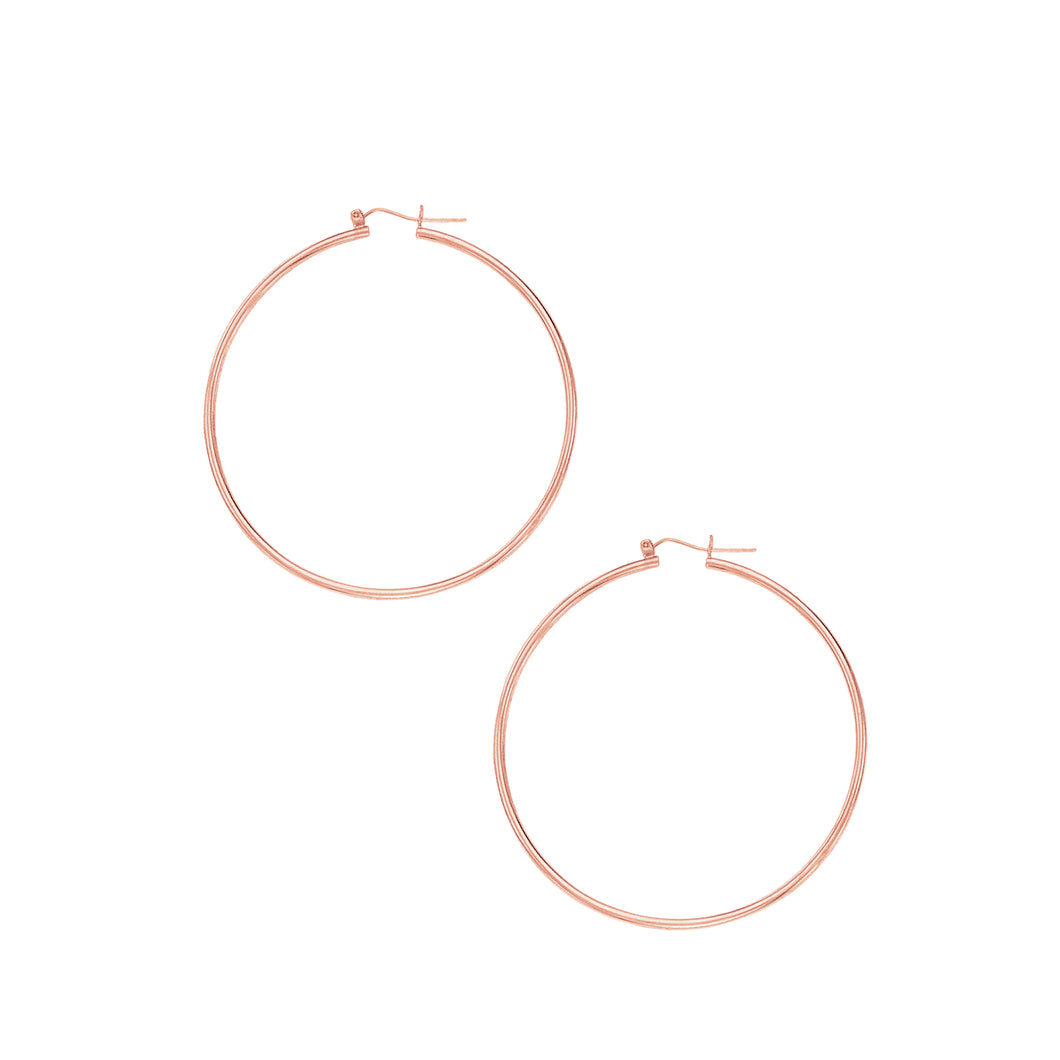 14K Gold 2mm Hoop Earring
