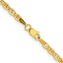 Load image into Gallery viewer, 14k 2.75mm Tri-color Gold Pav? Valentino Chain
