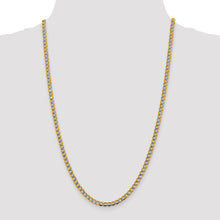 Load image into Gallery viewer, 14k 4.3mm Semi-solid with Rhodium Pav? Curb Chain
