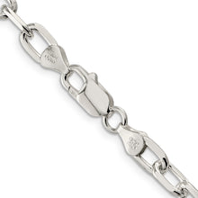 Load image into Gallery viewer, Sterling Silver 6.5mm Diamond-cut Long Link Cable Chain
