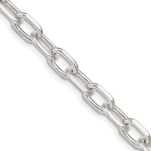 Load image into Gallery viewer, Sterling Silver 6.5mm Diamond-cut Long Link Cable Chain
