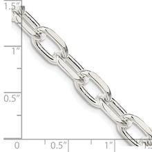 Load image into Gallery viewer, Sterling Silver 7.5mm Diamond-cut Long Link Cable Chain
