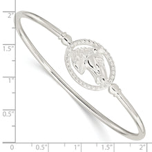 Load image into Gallery viewer, Sterling Silver Polished Horse Head Flexible Bangle
