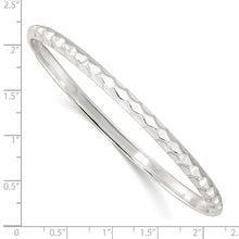 Load image into Gallery viewer, Sterling Silver Textured 4mm Slip-on Bangle
