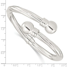 Load image into Gallery viewer, Sterling Silver Polished Twist Patterned Hinged Bangle
