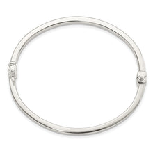 Load image into Gallery viewer, Sterling Silver Polished Flat Hinged Bangle
