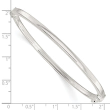 Load image into Gallery viewer, Sterling Silver Polished Flat Hinged Bangle
