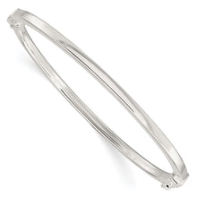 Load image into Gallery viewer, Sterling Silver Polished Flat Hinged Bangle
