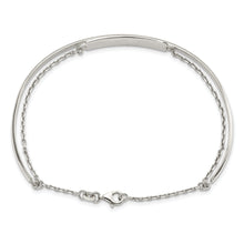 Load image into Gallery viewer, Sterling Silver Polished ID Bangle
