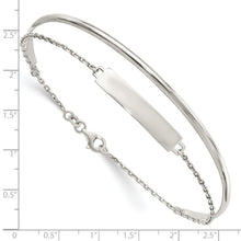 Load image into Gallery viewer, Sterling Silver Polished ID Bangle
