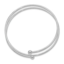 Load image into Gallery viewer, Sterling Silver Rhodium-plated Flexible Wrap Bangle
