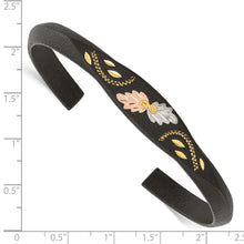 Load image into Gallery viewer, Base Metal &amp; 10K Tri-color Black Hills Gold Black Powder Coated Bangle
