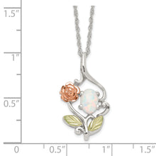 Load image into Gallery viewer, Sterling Silver w/12K Accents &amp; Cr White Opal Black Hills Gold Necklace

