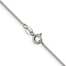 Load image into Gallery viewer, Sterling Silver 1mm 8 Sided Diamond-cut Box Chain w/2in ext.
