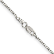 Load image into Gallery viewer, Sterling Silver Rhodium-plated 1.4mm Box Chain w/4in ext.
